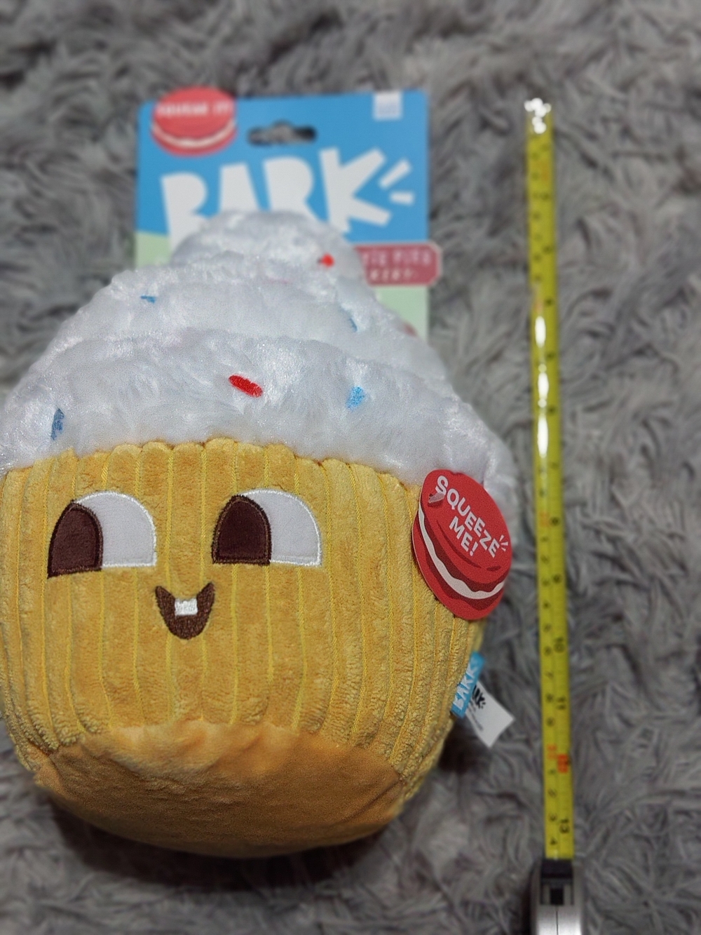 Bark Yellow Cupcake Plush with White Frosting and Sprinkles